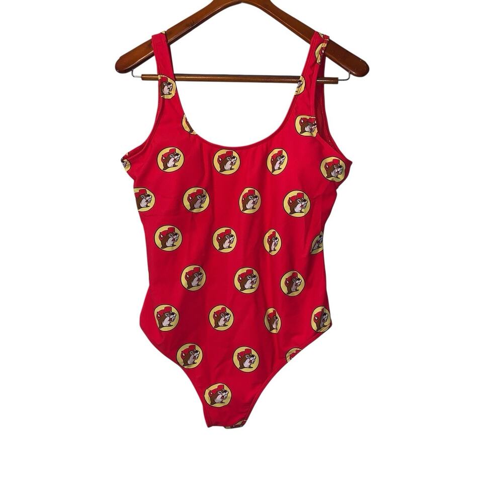 Buc Ees Brand One Piece Swim Suit In Size M Red